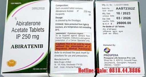 Thuoc Abiratenib 250mg gia bao nhieu, mua o dau?