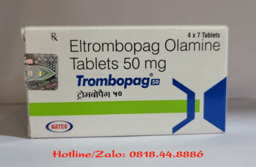 Thuoc Trombopag 50mg mua o dau, gia bao nhieu?